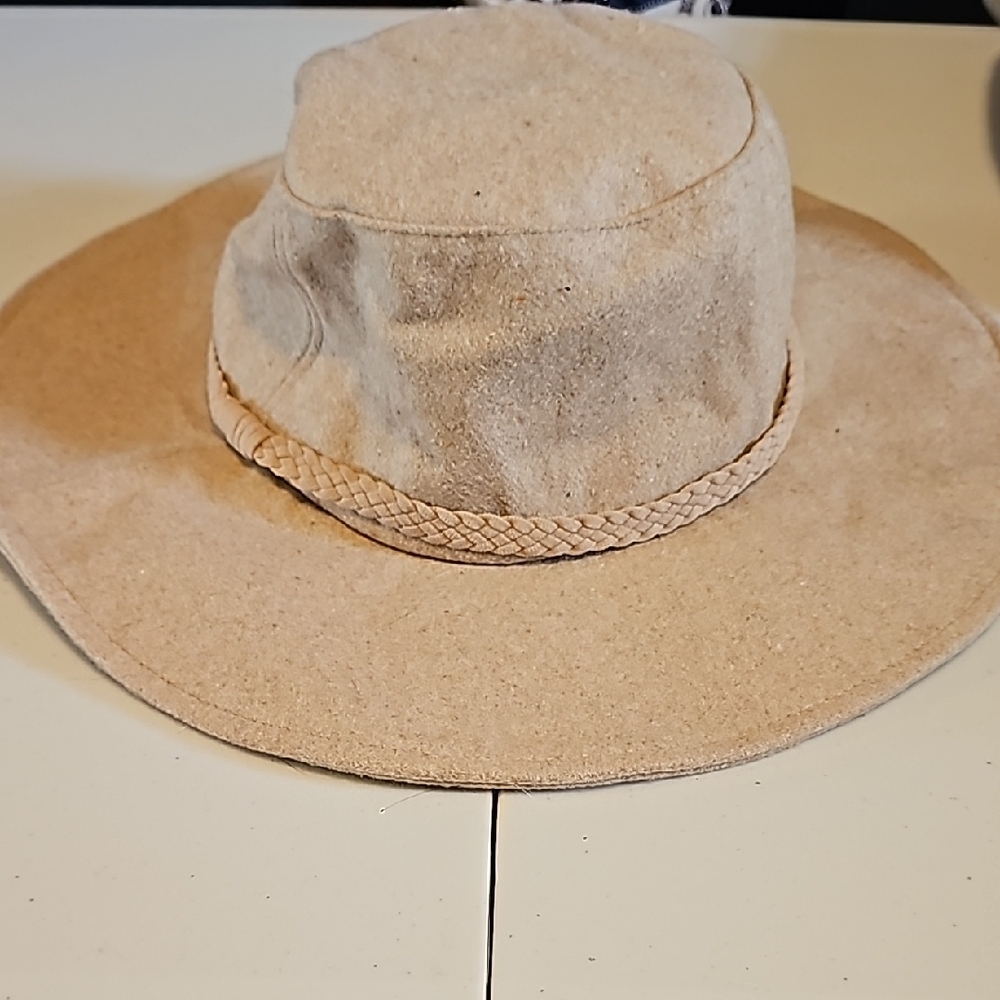 Tan Wide Brim Hat